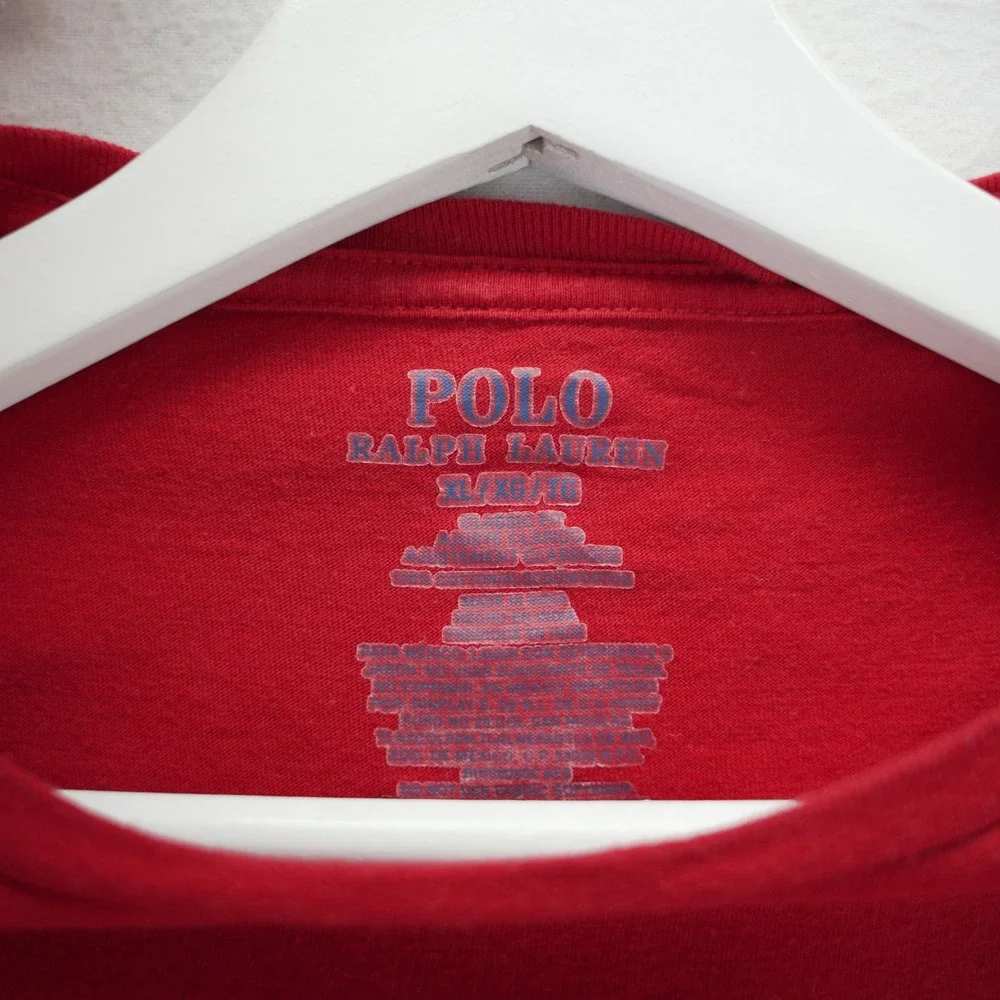 Polo Ralph Lauren Mens XL Red Classic Fit Short Sleeve Cotton T-Shirt Pony Logo
